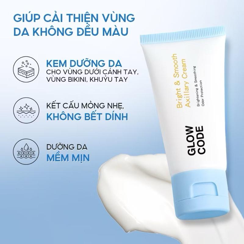  Kem dưỡng trắng GlowCode  - Bright & Smooth Axillary Cream 30gr 