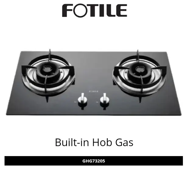 FOTILE Kompor Tanam Gas 2 Tungku/Built-In Hob Gas type GHG732025 Free Baterai Free Installasi