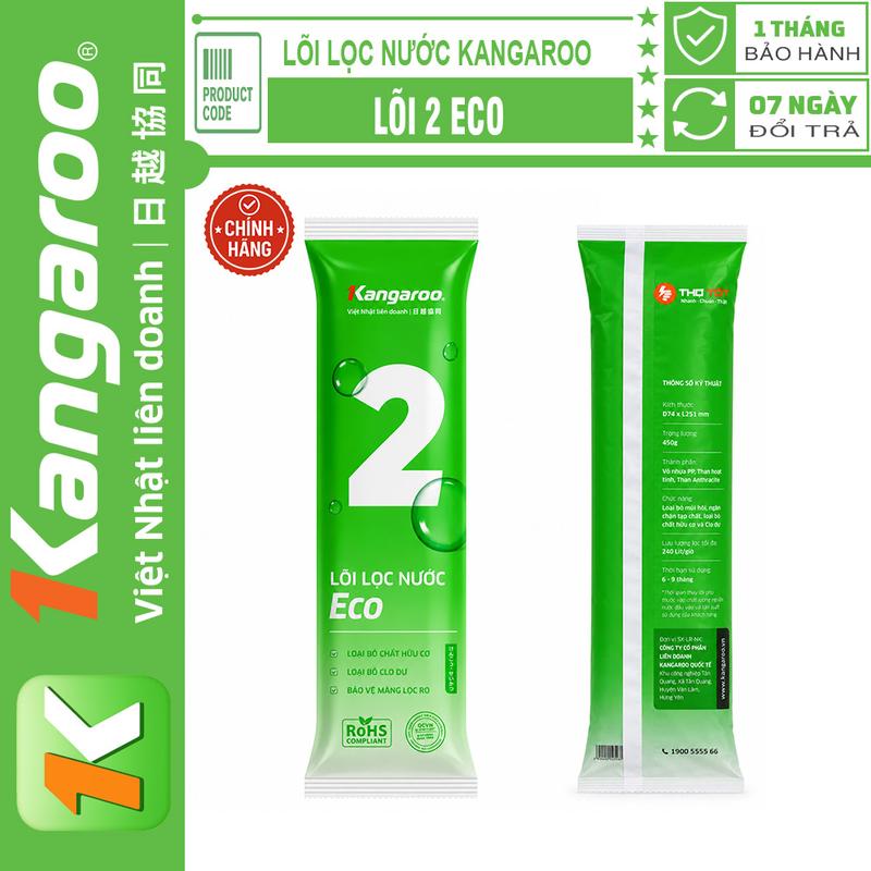 Lõi Lọc Thô Số 2 Kangaroo Than Hoạt Tính Mẫu Mới ECO