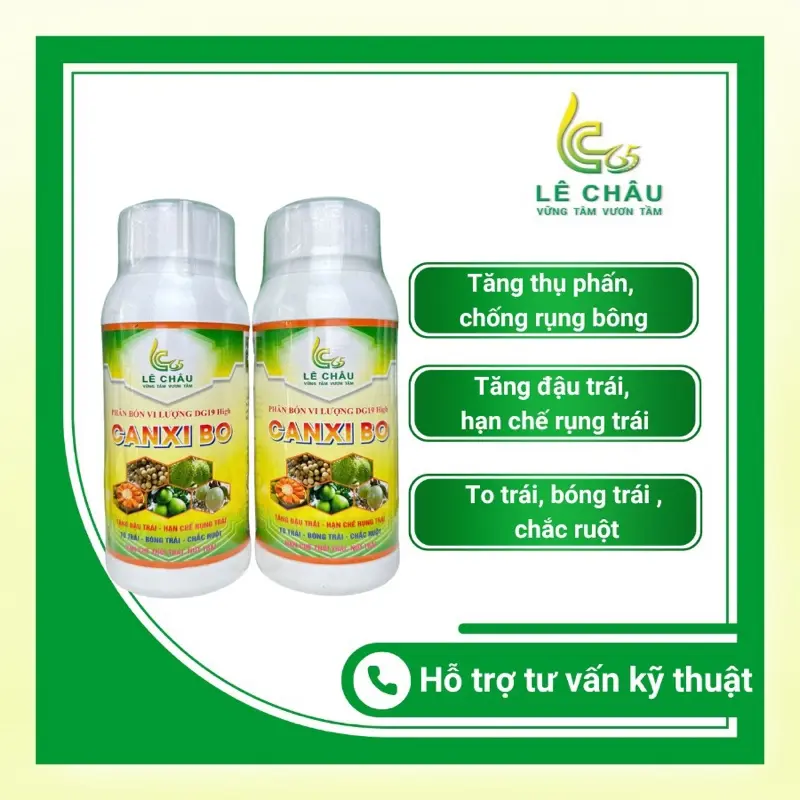 LC Canxi Bo - (Dòng canxi bo cao cấp) - Chống rụng hoa, rụng trái non, tăng tỷ lệ thụ phấn