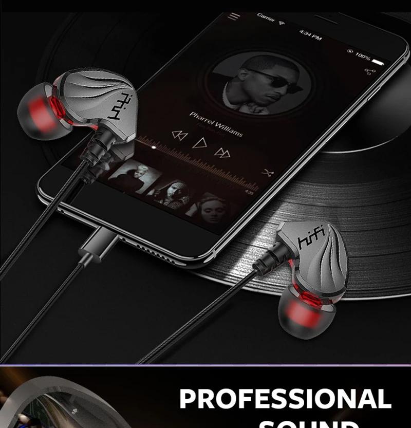 S2000 olahraga headset kabel gantung earphone HiFi Heavy Bass headphone tipe-c / 3.5mm antarmuka kabel Earbuds