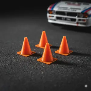 Miniatur Traffic Cone Diorama Traffic Cone Kerucut Lalu Lintas