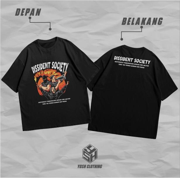 KAOS DISSIDENT SOCIETY - KAOS SUPPORTER PREMIUM - KAOS SEPAK BOLA PREMIUM - KAOS DISTRO PREMIUM Bahan Katun Combed 0