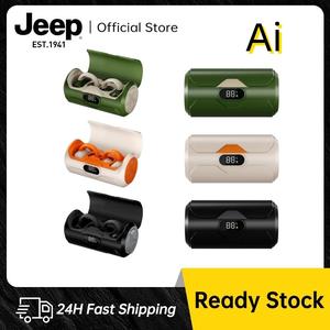 Fon Telinga Klip Telinga Bluetooth, Jeep JP EC003, Cip Bluetooth 5.4, Fon Telinga Klip Telinga Terbuka dengan Mikrofon, Fon Telinga Bluetooth Wayarles Mini, Sesuai untuk Berlari, Sukan dan Gim, Serasi dengan USB-C, Serasi dengan Android dan IOS