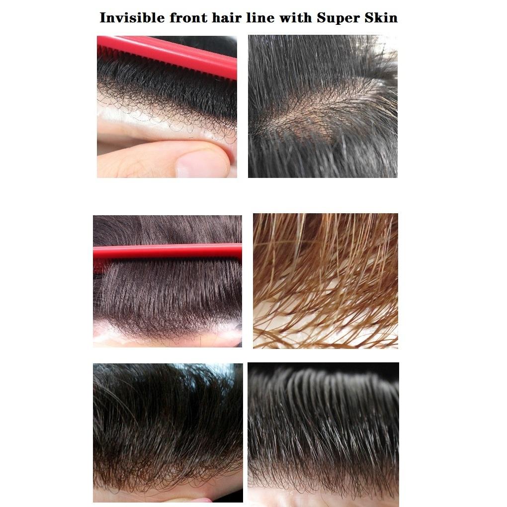 THIN SKIN V: Thin Skin 8-10mm,V-loop all over,Medium Light to Medium,High quality 100% silk soft remy hair All V Looped Natural Hairline Invisible