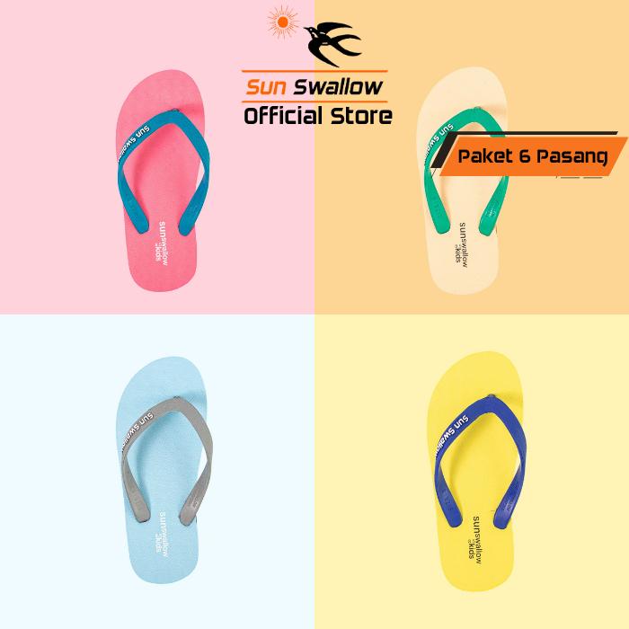 Gambar Paket 6 Pasang Sandal Jepit Anak Karet Sendal Sun Swallow Kids dari Sun Swallow Sandals Kota Administrasi Jakarta Utara Tokopedia