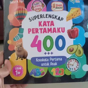 Buku Ceria Superlengkap Kata Pertamaku 400+ Kosakata untuk Anak Dilengkapi Audio Cerita Seru Kosakata Bilingual Ukuran 195x195cm Tebal 24 Hal Art Paper 120gr Soft Cover Laminasi