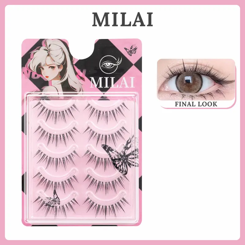 MILAI A01 Natural Look Bulu Mata Palsu | Lem Bulu Mata Bulumata Palsu | Eyelash Extension Pelentik Bulu Mata 0