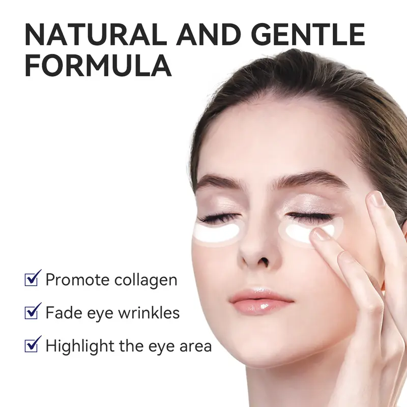Product Introduction of Freeze-Dried Collagen Reduces Wrinkles Eye Mask box set,10pcs/box Eye Mask for Dark Circles and puffiness 30