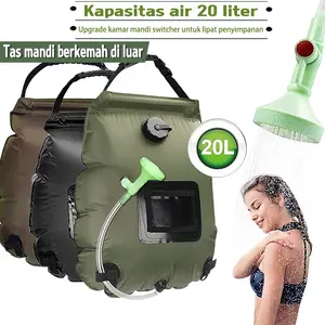 Shower Bag Camping 20L - Kantong Air Shower Portable Praktis untuk Mandi Outdoor, Travel & Darurat, Dilengkapi Kran Anti Bocor