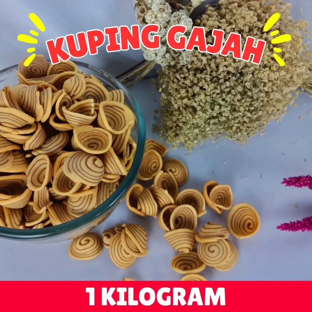 [1 KG] Camilan Kuping Gajah Contong Mini Cemilan Tradisional Grosir