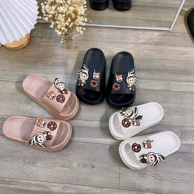   Hình sticker gửi ngẫu nhiên  Dép bánh mì hình thỏ Labubu siêu dễ thương cho bé gái trai đi êm và nhẹ 