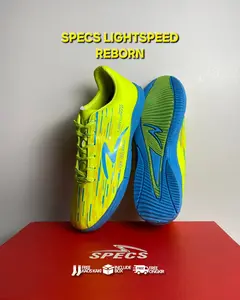 SEPATU FUTSAL SPECS LS REBORN IN STABILO WHITE BEST SELLER. SEPATU FUTSAL LIGHTSPEED TERBARU