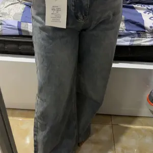 COD LULU Jeans Celana Jeans terbaru kulot Korea Biru muda pinggang tinggi--Baggy Jeans -baggy baggy