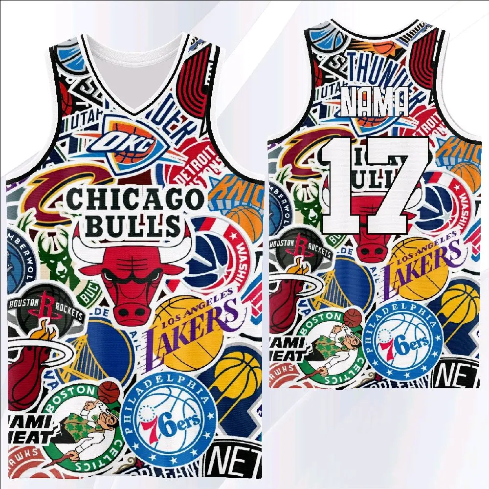 Jersey Basket Custom - Cetak Nama & Nomor Sendiri - Bahan Premium Dryfit - 1 HARI JADI