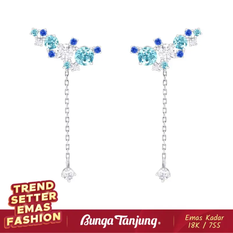 ANTING FROZEN SERIES - SANDRA DEWI - EMAS 18K - BUNGA TANJUNG GOLD 1