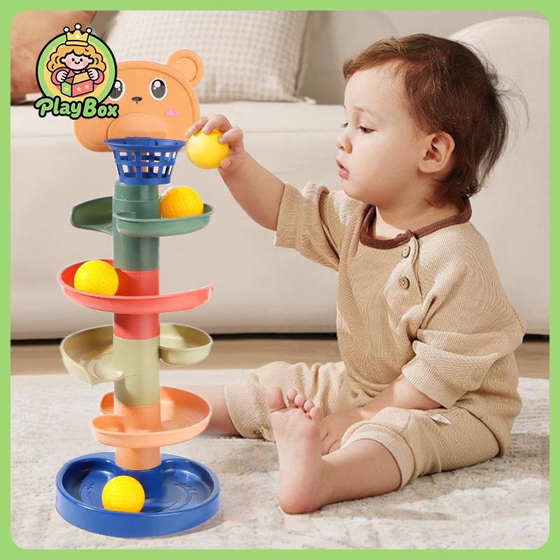Bé Xoay Theo Dõi Xếp Chồng Montessori Cán Bóng Tháp Đồ Chơi Cha Mẹ Sớm Giáo Dục…