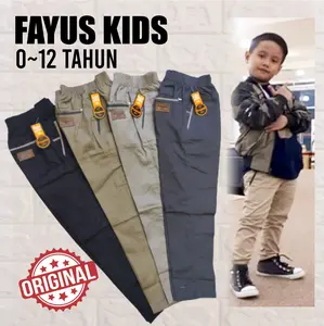 Celana Anak Laki Chinos FAYUS KIDS Original Usia 0-12 Tahun Bahan Meral Jahitan Rapih Bisa COD - Fashion