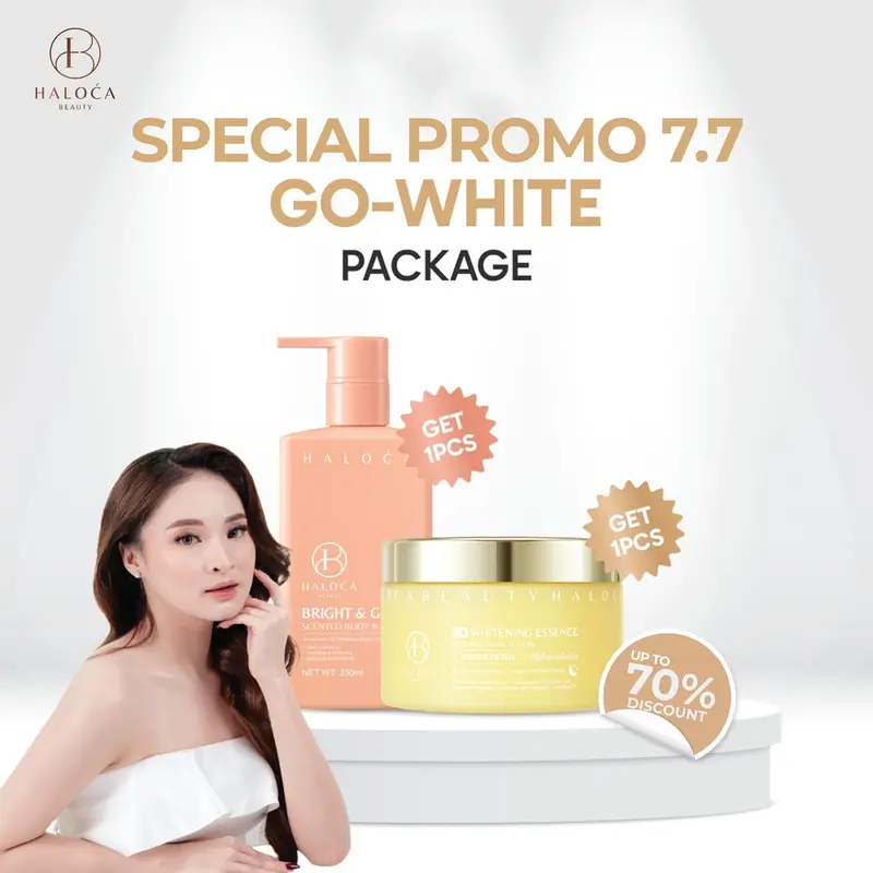 [ HALOCA BEAUTY ] 10.6 {GO WHITE} 1PCS HB CHROMOSOME Night Lotion & 1PCS Sabun GluthaArbutin 2