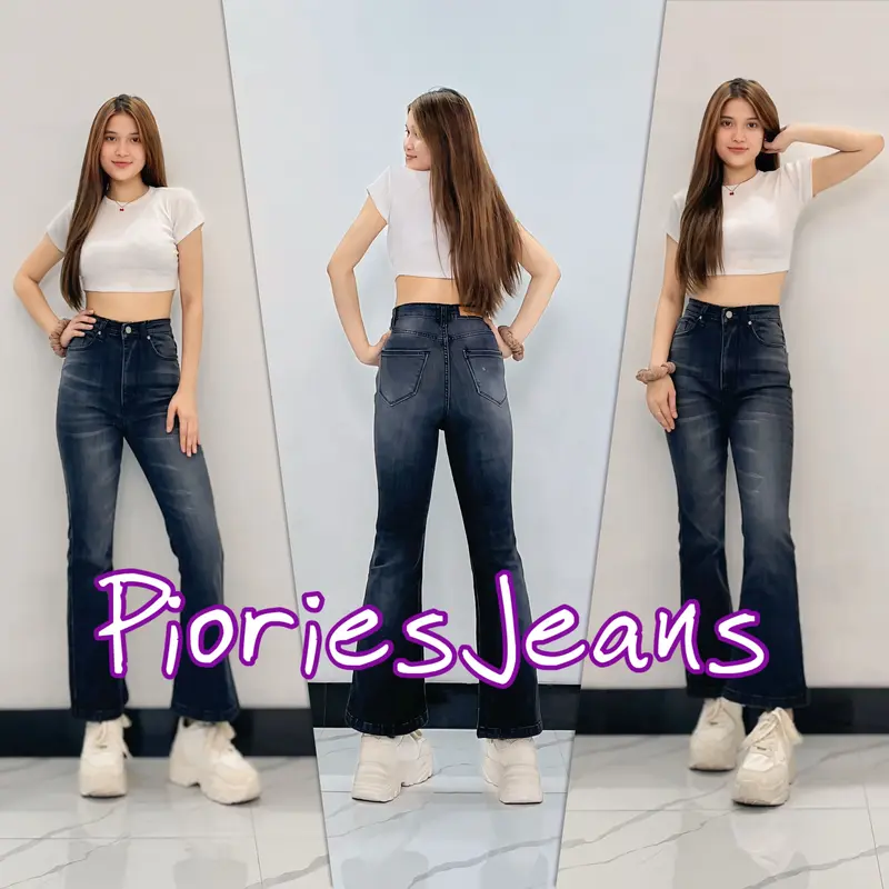 PIORIES-CELANA JEANS WANITA CUTBRAY HIGHWAIST 7/9 JS 001 2