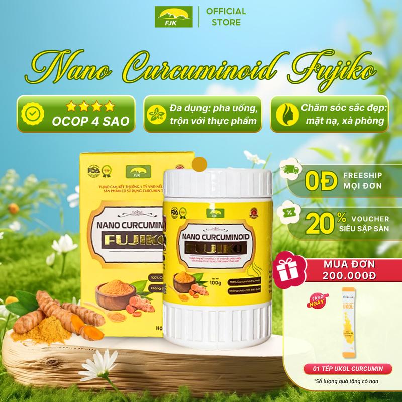Nano Curcuminoid Fujiko 20% Chăm Sóc Hệ Tiêu Hóa Hộp 100g