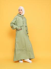 Gambar OSEAL Jas Hujan Wanita Gamis Muslimah Jumbo Full Seal Althea Series Sage - Kuning, Allsize dari Oseal Rainwear Kab. Bandung 3 Tokopedia