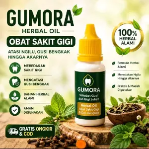 Gumora Herbal Oil Obat Sakit Gigi 100% Herbal Alami Meredakan Nglu Gusi Bengkak Aman Digunakan Gratis Ongkir & COD, asli
