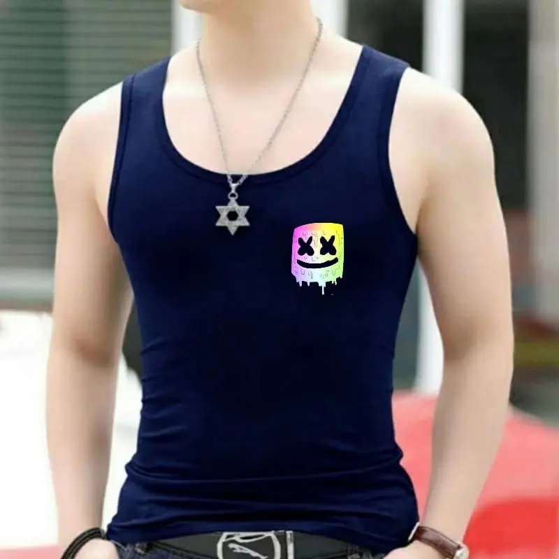 kaos singlet pria / lekbong motif marshmello 2