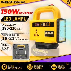 【KEELAT—KPPI03】150W Inverter 20V ke 220V  Baterai Makita soket konverter daya multifungsi Pengisi daya cepat DIY
