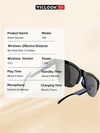Gambar VICLOOK Smart Glasses Wireless Bluetooth V5.4 Sunglasses Sport IPX4 Wateroof Outdoor Kacamata Anti-Blue - GL6-HTM dari VICLOOK ID Kota Administrasi Jakarta Utara 5 Tokopedia
