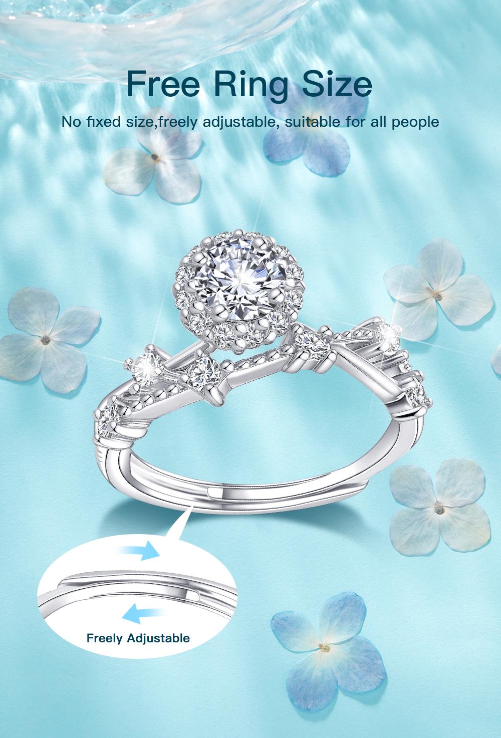 【003Harga telah dibanting, segera di CO】Chard Wake Cincin Wanita Berlian Perhiasan Mewah Fashion Zircon Sertifikat GRA Cincin Cewek Free Size CWR089-Silver 【003Harga telah dibanting, segera di CO】Chard Wake Cincin Wanita Berlian Perhiasan Mewah Fashion Zircon Sertifikat GRA Cincin Cewek Free Size CWR089-Silver