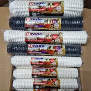 Cake Case Grade (1000pcs) Size 5,5 7 7,5 9,5 10,5cm/Alas Pie Cup Cake Polos Putih Hitam Nastar