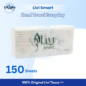 Tisu Tissue Hand Towel Multifold LIVI By PASEO Everyday 150 Sheets