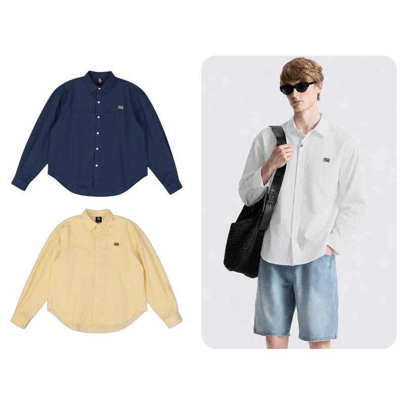 Áo sơ mi dài tay Steels Jack Lane, Áo sơ mi nam nữ form oversize rộng rãi thoải mái, Chất liệu vải oxford đứng form.