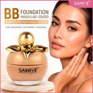 SANIYE Liquid Foundation BB Cream 40ml, corrector mate que controla la grasa, unifica el tono de la piel para una apariencia natural y radiante.