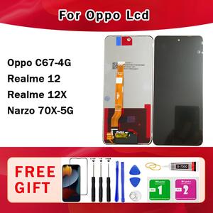 For Oppo realme C67-4G/realme12/realme12X/Narzo70X-5G Lcd Phone Touch Screen Replacement,Send Protective Film,Tools and glue,Cellphone Accessory Installation,Smartphone Device.
