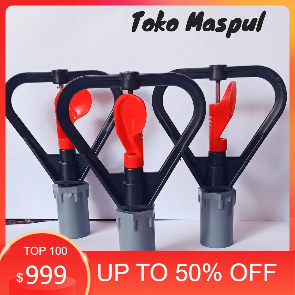 Sprinkler Irigasi Air Taman 360 Derajat Butterfly MERAH + SOCK DRAT