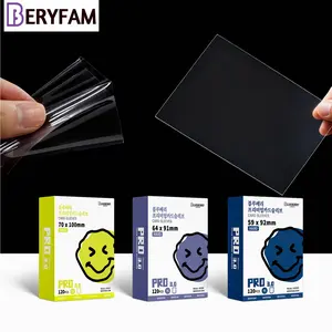 (120Lbr) BERYFAM Sleeve Photocard Clear Card Sleeves Pokemon Yugioh Kpop Bahan Tebal Photocard Seri Blueberry