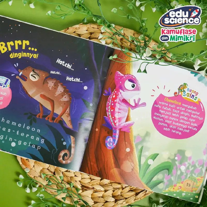 Eduscience Kamuflase & Mimikri Buku Hewan Anak Hardcover Full Color TK dan SD 6