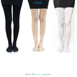 FINI Premium,Stocking Pantyhose Celana Kantor Kerja Dewasa,Warna Hitam Cream,Bahan Nylon Tebal Elastis