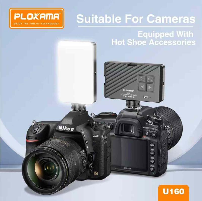Plokama U160 Selfie Light Portable Jepit Clip Mini Led Video Light Lampu Fotografi Kotak Lampu Jepit Make Up artis Handphone Hp Komputer Laptop Lampu Konten MUA LED Square Light D25 4