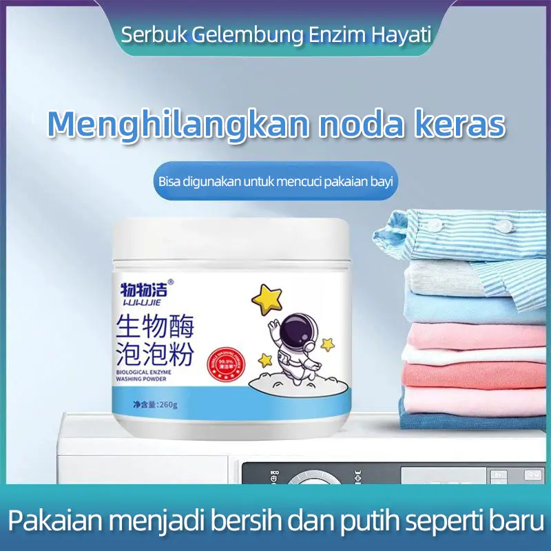 A-Bubuk Gelembung Bio-Enzim: Penghilang Noda, Pemutih Kuat, Anti Kekuningan, dan Pemutih - Praktis untuk Yang Malas 0
