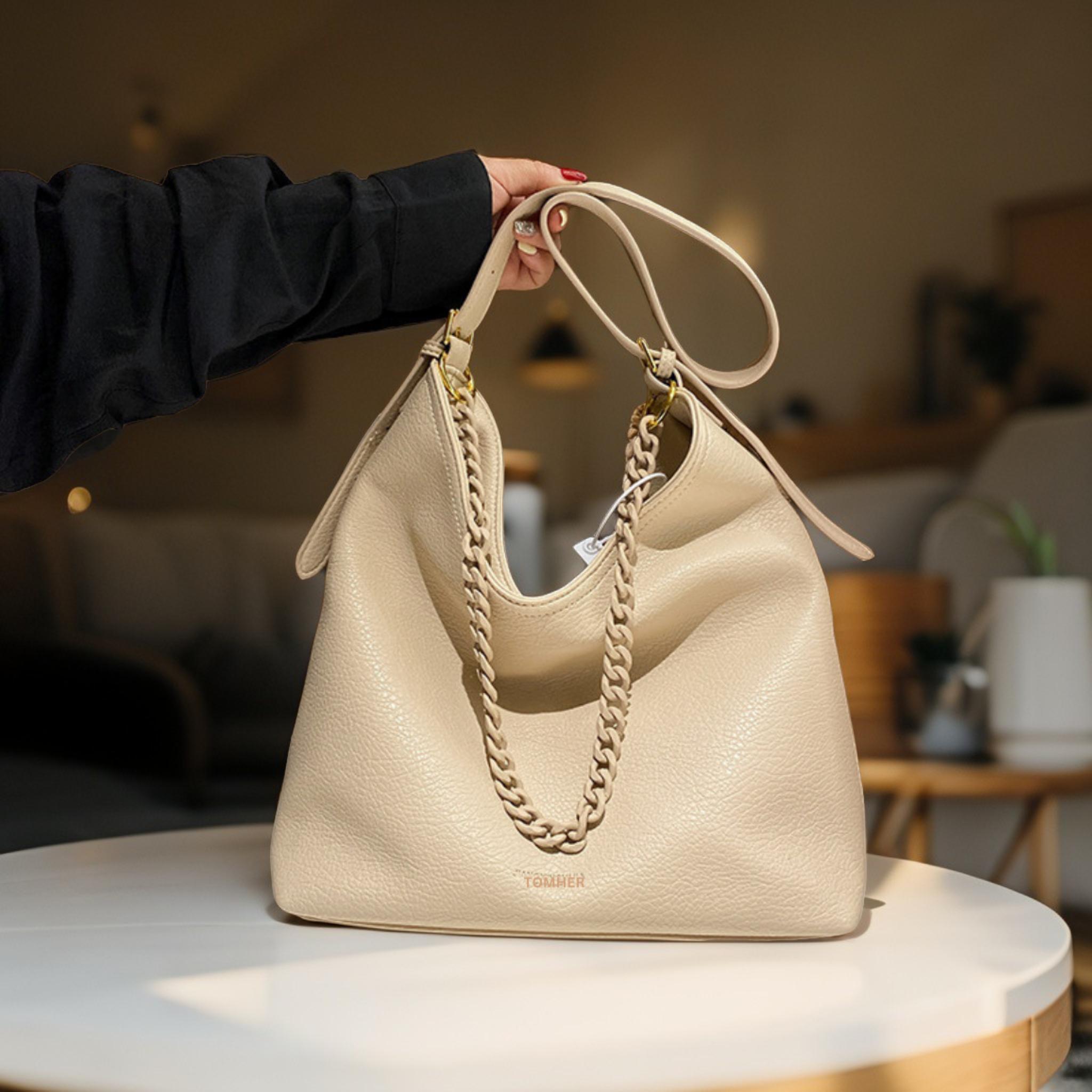 BONA HOBO BAG WITH CHAIN - Sling Bag Hobo Bag Shoulder Bag Tas Wanita Tas Cewek Tas Kerja Tote Bag