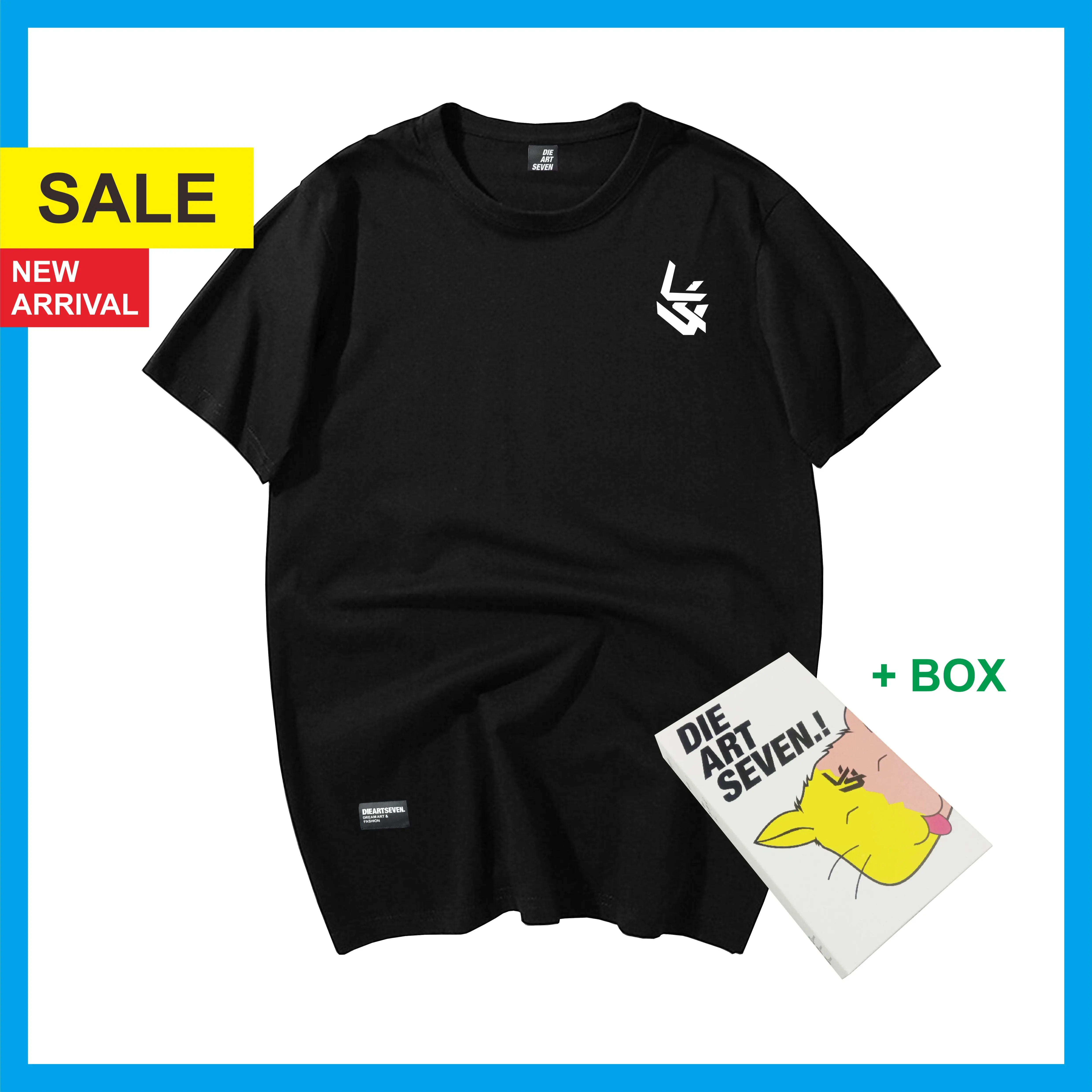 KAOS DISTRO - DIEARTSEVEN - MARK LOGO BLACK Baju Pria T-Shirt Hitam