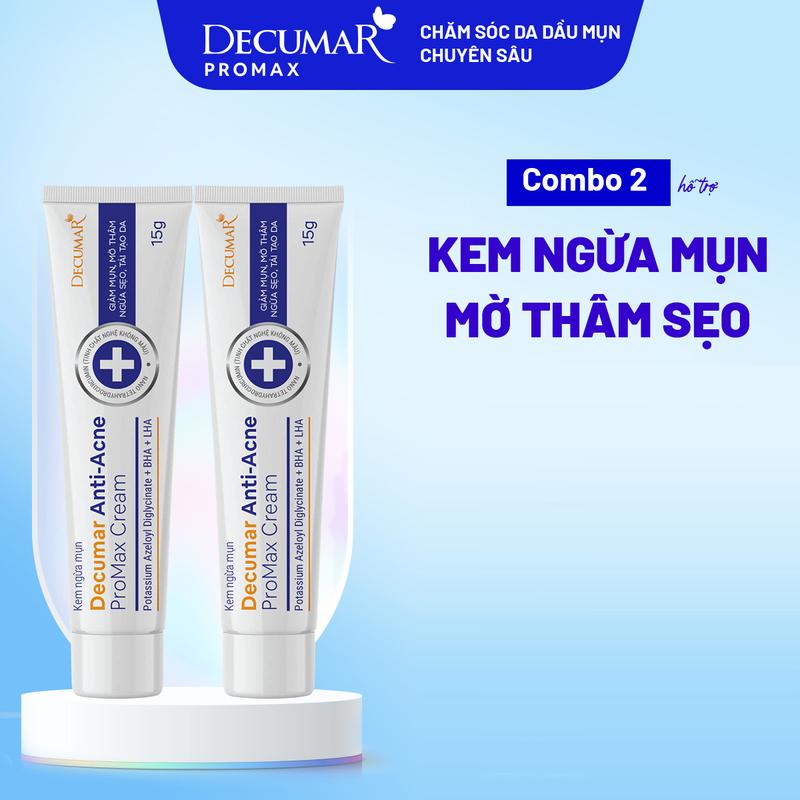 Combo 2 Kem Chấm Mụn, Hỗ Trợ Mờ Thâm Sẹo Decumar ProMax 15g - DPM2K