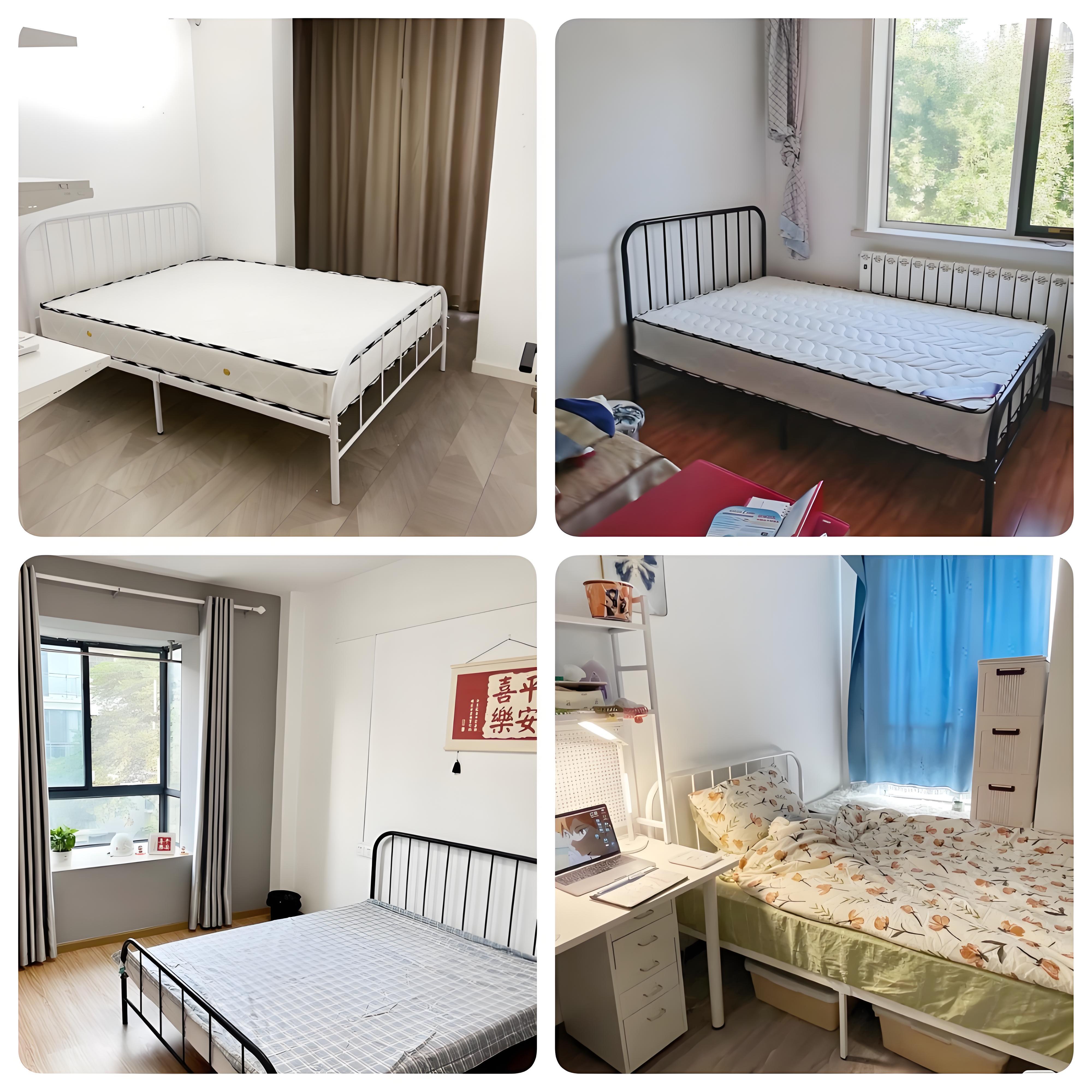 TETE_4 Ranjang Besi Tempat Tidur Dipan Tempat Tidur Ranjang Besi Dipan Besi Divan Besi Dipan Kasur Furniture Ranjang Besi Tempat Tidur Dipan Tempat Tidur Ranjang Besi Dipan Besi Divan Besi Dipan Kasur Furniture  Hitam/180×200×30CM [ Garansi lima tahun ]