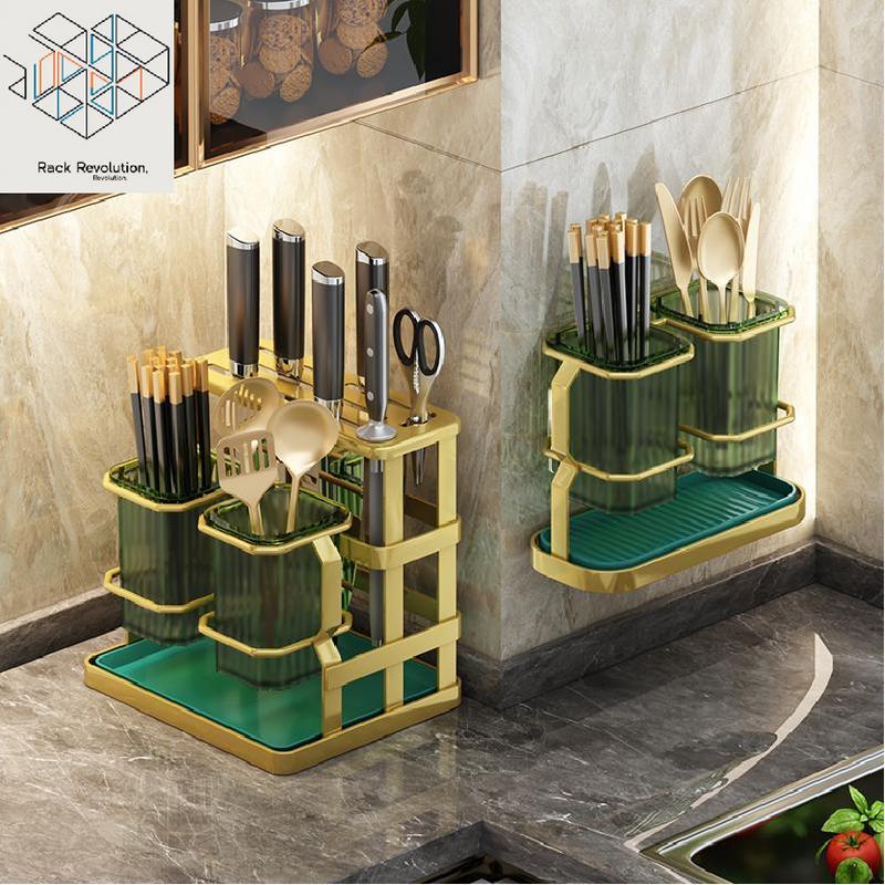 Dụng Cụ Sắp Xếp Đồ Dùng Nhà Bếp / Dao, Dụng Cụ Sắp Xếp Đa Chức Năng, Không Cần Khoan, Tiết Kiệm Không Gian, Chống Gỉ, Chịu Nhiệt, Thiết Kế Thời Trang Kitchen