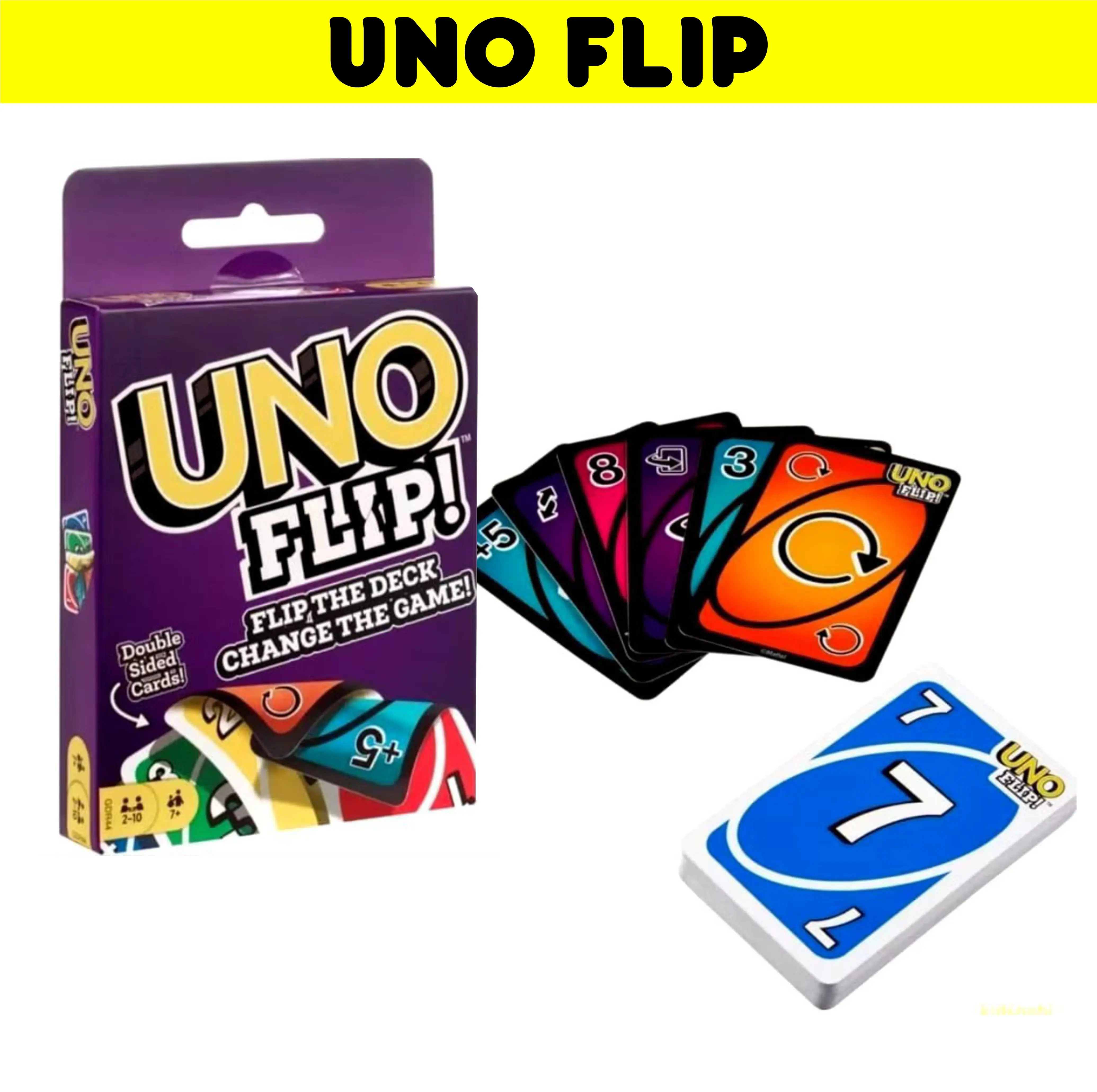Uno Flip Kartu Mainan Anak Uno Mainan Edukasi