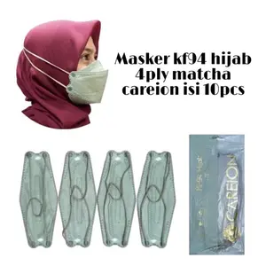 MASKER KF94 HIJAB MIX WARNA 4PLY / MASKER MURAH HEADLOOP KF 94