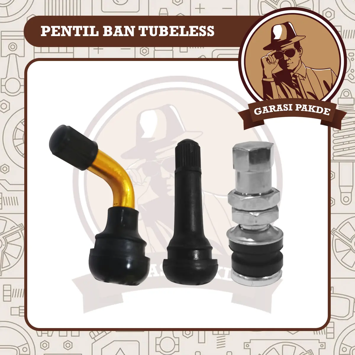 Pentil Ban Tubles Tubeless Universal Karet / Pentil Bengkok / Pentil Besi Pendek